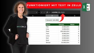 ExcelProfiTrick ExcelZellen als Zahl formatiert auch wenn Text hinzugefügt wird [upl. by Arikal]