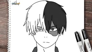 How to draw SHOTO TODOROKI from My Hero Academia [upl. by Adnofal]