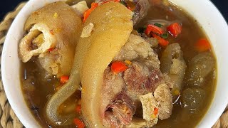 AUTHENTIC NIGERIAN COWTAILCOWLEG PEPPERSOUP  PEPPERSOUP RECIPE [upl. by Eberhard]