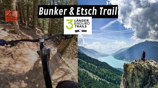 Bunker Trail amp Etsch Trail  Biken am Reschensee  3 Länder Enduro [upl. by Yrreb]