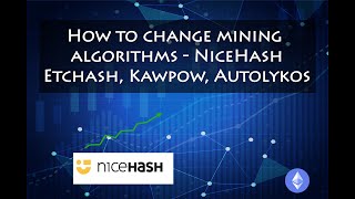 NiceHash  How to change mining algorithms  Etchash Kawpow Autolykos  Ethereum Merge [upl. by Cannice]