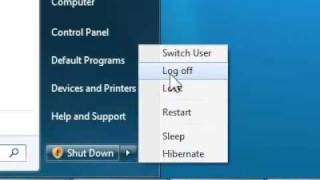 How to log off in Windows 7 [upl. by Ehtylb]