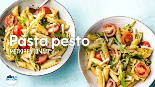 Pasta pesto met kip  Recept  Allerhande [upl. by Millburn989]