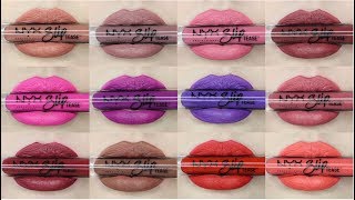 NYX SLIP TEASE COLLECTION LIP SHADE SWATCHES amp REVIEW [upl. by Aoket]