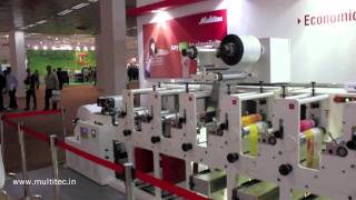 ecoflex label flexo press at Printpack 2011 by Multitec Aids [upl. by Shandy]