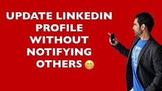 Update LinkedIn Profile Without Notifying Your Network  AskAli [upl. by Frida931]