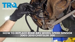 How to Replace Rear ABS Wheel Speed Sensor 20052010 Chrysler 300 [upl. by Adohr909]