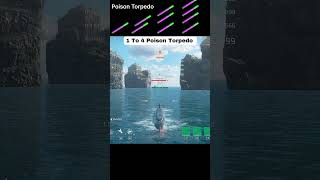 Poison Torpedo 1 To 4 Damage 🔥 Modern Warships Naval Battles Shorts [upl. by Eserahc]