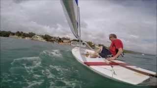 Sailing a Sunfish in Puerto Rico with excellent wind [upl. by Alvie]