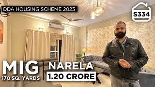 DDA MIG FLATS OF NARELA  Diwali Special Housing Scheme 2023 FCFS  BRS SHOW S334 [upl. by Annabal]