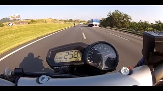 Lupi da Fz6  New Top Speed the Fz6 258km  Fazer 600 Top Speed [upl. by Rofotsirk]