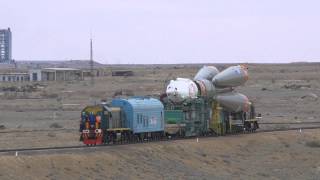 Soyuz Launch Vehicle 43STMA17M transported on a train [upl. by Marylou]