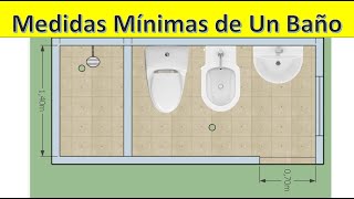 DISEÑO DE BAÑOS  Medidas Mínimas En Baños [upl. by Batha]