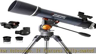 Celestron  AstroMaster 102AZ Refractor Telescope FullyCoated Glass Optics  AdjustableHeight Tr [upl. by Yendroc]