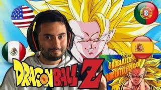 REACCIÓN A 6 DOBLAJES 1 MOMENTO ÉPICO DE DRAGON BALL Z  GOKÚ SSJ 3 DE JEFFAR VLOGS [upl. by Blockus750]