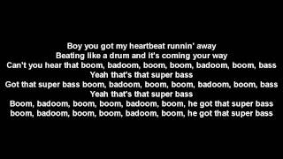 Nicki Minaj  Super Bass  Lyrics [upl. by Ilatfan180]