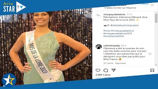 Miss France 2024 qui est Clémence Ménard la sublime Miss Pays de la Loire [upl. by Jephum]