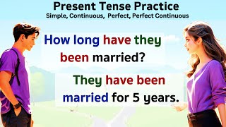 500 Q amp A Present Tense  Present Simple Present Continuous Present Perfect Perfect continuous [upl. by Akeirahs49]