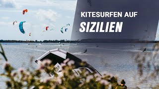 Kitesurfen auf Sizilien – die riesige Flachwasserlagune Mit KiteWorldWide in den Kiteurlaub [upl. by Cornew]