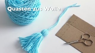 DIY Quasten aus Wolle herstellen ganz einfach [upl. by Tobie838]