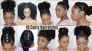 10 Quick Easy Hairstyles For Natural Curly Hair  Instagram Inspired Hairstyles [upl. by Lewej]