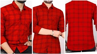 MENS RED TRENDY FORMAL N CASUAL CHECKED SHIRT  Rs 272 meesho on boxing [upl. by Jehiah]