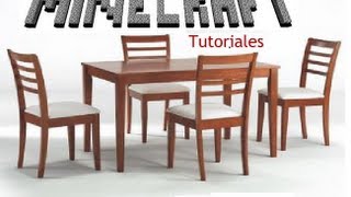 Minecrafttutorial Como hacer Mesa y Silla [upl. by Noid783]