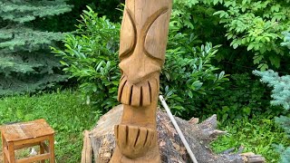 Carving drva motorkom i brusilicom  TIKI totem [upl. by Arihday]