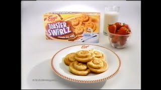 Kellogg’s EGGO  quotEggomanquot commercial Toaster Swirlz  Cinnamon Roll Minis 2005 [upl. by Ettenav116]