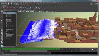 Creating a body of water simulation using Bifrost  Part 3 Creating and caching a tidal wave effect [upl. by Amaj]