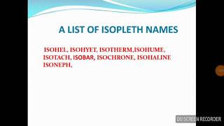 SSC JERRBLIST OF ISOPLETH NAMESISOHELISOHYETISOTHERMISOHUMEISOBARISOCHRONEISOHALINEISOTACH [upl. by Yecak919]