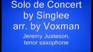 Singlee Solo de Concert  tenor saxophone [upl. by Winni]