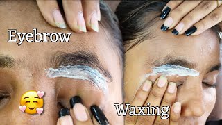 How to wax your eyebrows at home  waxing eyebrows for beginners  Step by step Tutorial [upl. by Ocisnarf814]