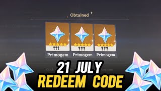 21 July New Redeem Code Genshin Impact 48 [upl. by Ronda228]