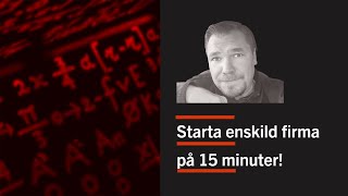 Starta enskild firma företag på 15 minuter [upl. by Coffee527]