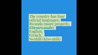 Rwanda has four official languages rwandatoday visitrwanda factsafrica shortsviral [upl. by Luhem]