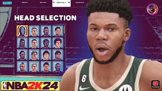 GIANNIS ANTETOKONMPO NBA 2K24 NEXT GEN FACE CREATION [upl. by Laehcim]