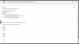 Assessment  ANSWERS   Programming Fundamentals using Python Part 1  INFYTQ [upl. by Ribaudo]