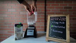 Strawberry Banana Hemp Milk Smoothie Recipe  The Daily Vitamin [upl. by Nonnahc]