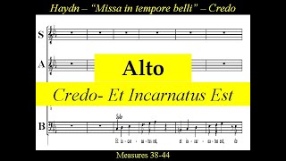 Haydn  Missa In Tempore Belli  Paukenmesse  3b Credo  Et Incarnatus Est  Alto [upl. by Sair]