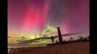 Northern Lights Over Michigan [upl. by Aicnorev323]