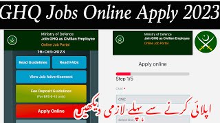 GHQ jobs 2023 online apply  GHQ Jobs online apply [upl. by Berna981]