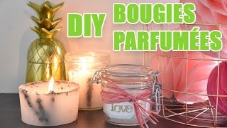 3 idées pour fabriquer des bougies parfumées  DIY avec youMAKEfashion [upl. by Wilen]