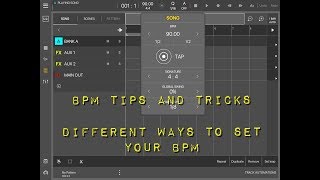 BeatMaker 3  Quick amp Easy Tips And Tricks For Setting Your BPM and Tempo [upl. by Winikka]