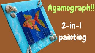 AGAMOGRAPH 2in1 painting 😃 Fun Art Activity [upl. by Kyne188]