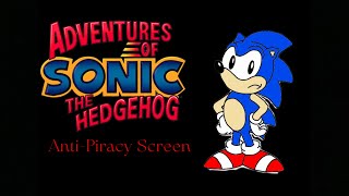 Adventures Of Sonic The Hedgehog Anti Piracy Screen FAKE [upl. by Staford]