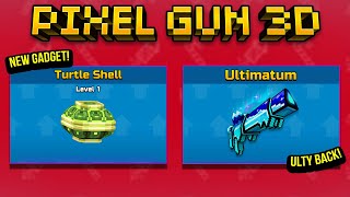 ULTIMATUM IS BACK KINDA NEW TURTLE SHELL GADGET ADDED Pixel Gun 3D [upl. by Yvaht349]