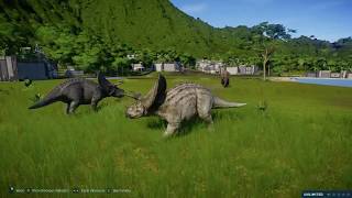 Jurassic World Evolution  Torosaurus sounds [upl. by Cutlerr74]