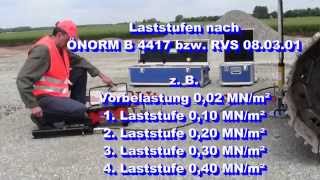 Lastplattenversuch nach ÖNORM B 4417 mit dem Plattendruckgerät AX01 [upl. by Madeleine]