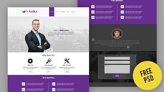 How to design template in Photoshop  Web UIUX design Tutorial [upl. by Mahon]